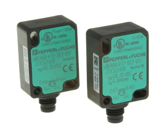 63-7962-61　Pepperl + Fuchs Ultrasonic Sensor Block M8 x 1, 0 → 800 mm, PNP-NO, M8 - 4 Pin IP67　UBE800-F77-SE2-V31