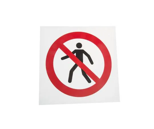 63-8018-88　Plastic No Pedestrians Prohibition Sign, None, None　813-4612