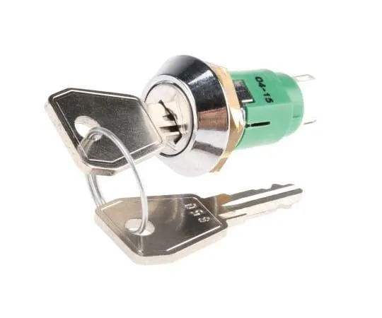 63-7781-83　Key Switch, Double Pole Double Throw (DPDT), 1 A @ 24 V dc 2-Way, -20 → +65°C　IRL-5-M-S-2-RS