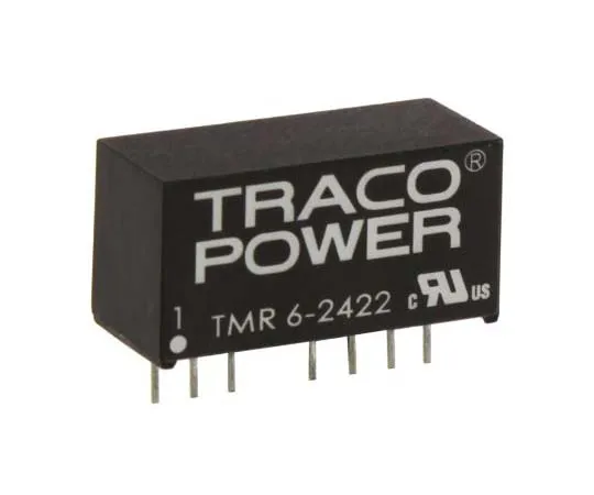63-7805-61　TRACOPOWER TMR 6 6W Isolated DC-DC Converter Through Hole, Voltage in 18 → 36 V dc, Voltage out ±12V dc　TMR 6-2422