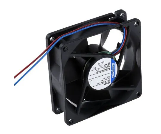 63-8018-15　ebm-papst 8400N Series Axial Fan, 80 x 80 x 25mm, 58m³/h, 1.4W, 24 V dc　8414NM