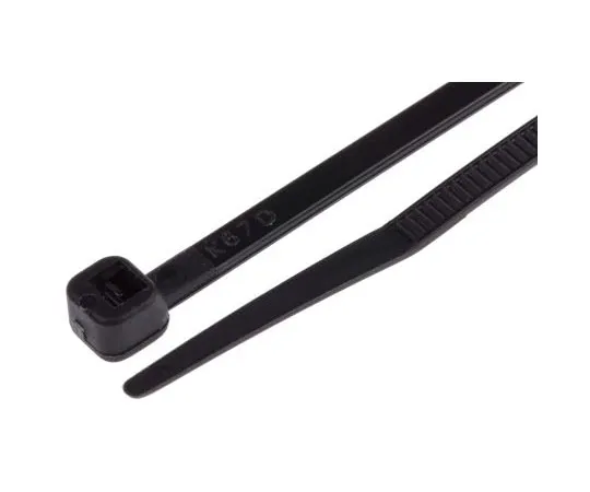 63-8013-38　RS PRO Black Nylon Heat Stabilised Cable Tie, 180mm x 3.6 mm　811-1587