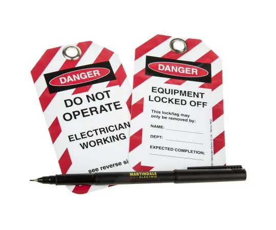 63-7808-17　10 x 'Do Not Operate, Electrician Working, Equipment Locked Off' Lockout Tag　TAG2