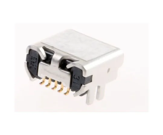 63-7961-03　Hirose UX60 Series, Right Angle, Through Hole Mount, Version 2.0 Type B Mini USB Connector, Receptacle　UX60SC-MB-5S8(80)