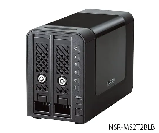 3-3333-01　［Discontinued］Network Hard Disk 2 Drive NAS 2TB　NSR-MS2T2BLB