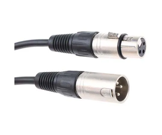 63-7788-48　RS PRO XLR Cable Assembly 3m Black Female XLR to Male XLR　742-4494