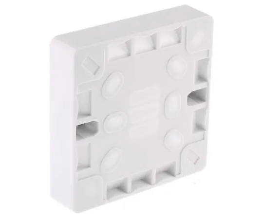 63-7965-78　RS RS White White Matt Urea Formaldehyde Back Box, BS Standard, IP20, Surface Mount, 1 Gangs, 86.6 x 86.6 x 16mm　775-8103
