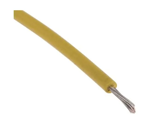 63-8050-49　RS PRO Yellow Hook Up Wire UL3239, 0.33 mm², 6 kV dc 22 AWG, 100m　873-8999