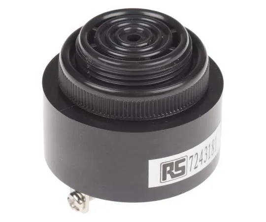 63-7762-74　RS PRO 6 → 28 V dc 88dB Panel Mount Fast Pulse Internal Piezo Buzzer, 2400 → 3400 Hz　724-3181