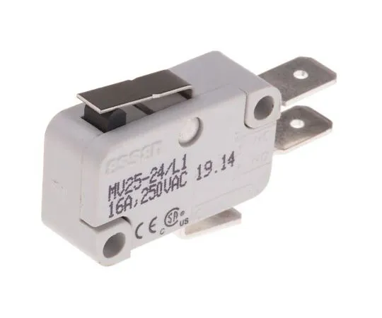 63-8003-91　SPDT Short Lever Microswitch, 16 A @ 250 V ac　804-6225
