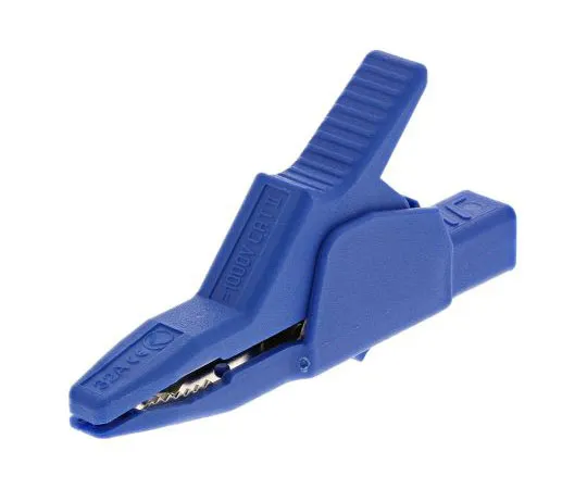 63-7979-82　Hirschmann Test & Measurement Crocodile Clip, Brass Contact, 32A, Blue　972405102