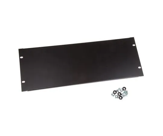 63-8002-15　19-inch Blanking Panel, 4U, Black, Steel　802-0251