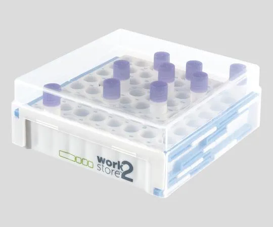2-9506-01　［Discontinued］Expanding Tube Rack (Work2Store) 1.5/2.0mL x 64 Pcs Storage Available　HS120018