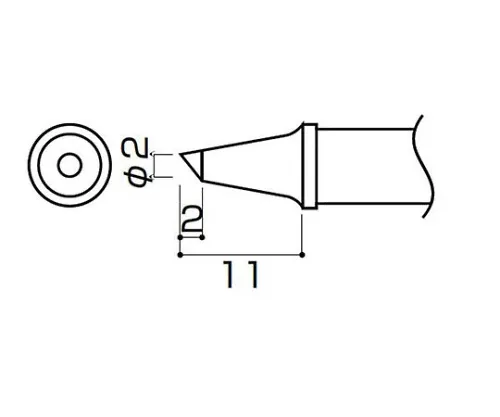 61-4931-38　［Discontinued］Trowel Tip 2C Type　A1160
