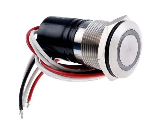 63-7768-96　Bulgin Single Pole Single Throw (SPST) Momentary Green LED Push Button Switch, IP66, 19.2 (Dia.)mm, Panel Mount　MPI002/FL/GN/24