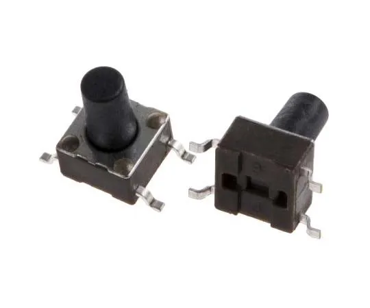 63-7751-25　Black Button Tactile Switch, Single Pole Single Throw (SPST) 50 mA @ 24 V dc 5.9mm　FSM8JSMA