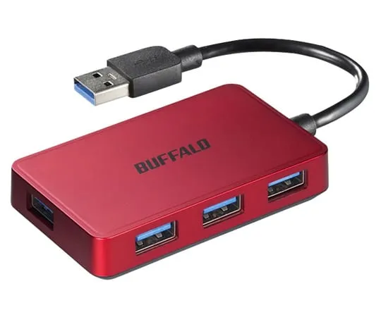 62-4121-09　［Discontinued］USB3.0 Bus Power 4 Port Hub Red　BSH4U100U3RD