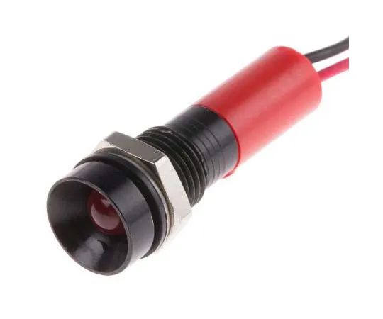 63-7761-37　RS PRO Red Indicator, 24 V dc, 8mm Mounting Hole Size, Lead Wires Termination, IP67　723-9505