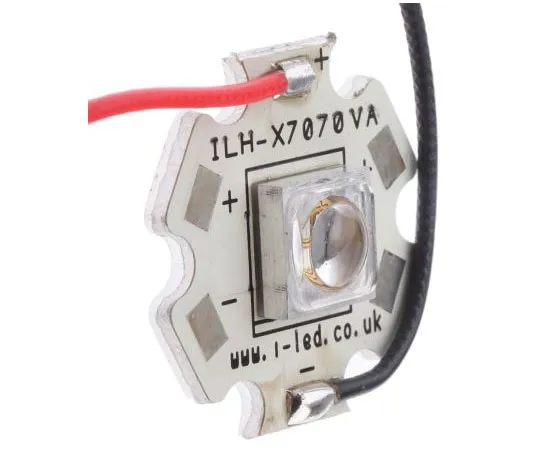 63-8030-89　ILH-XT01-S365-SC211-WIR200. Intelligent LED Solutions, T7070 1 Powerstar Series UV LED, 370nm 1200mW 65 °, 4-Pin　ILH-XT01-S365-SC211-WIR200.