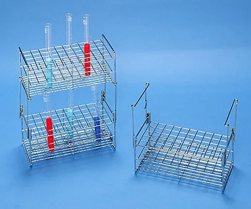 61-3520-88　［Discontinued］Stainless Steel Test Tube Stand Stacked Metal Fitting For SS12-50