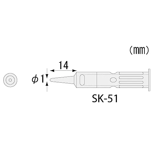 61-0411-87　［Discontinued］Soldering Iron Tip SK-51, Cauterizer SK-50 Series　SK-51