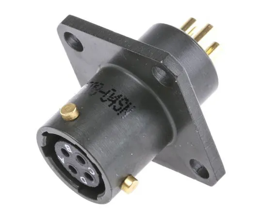 63-8019-26　Amphenol 62GB Series, 4 Way Flange Mount MIL Spec Circular Connector Receptacle, Socket Contacts,Shell Size 8, Bayonet　62GB-12E08-04SN