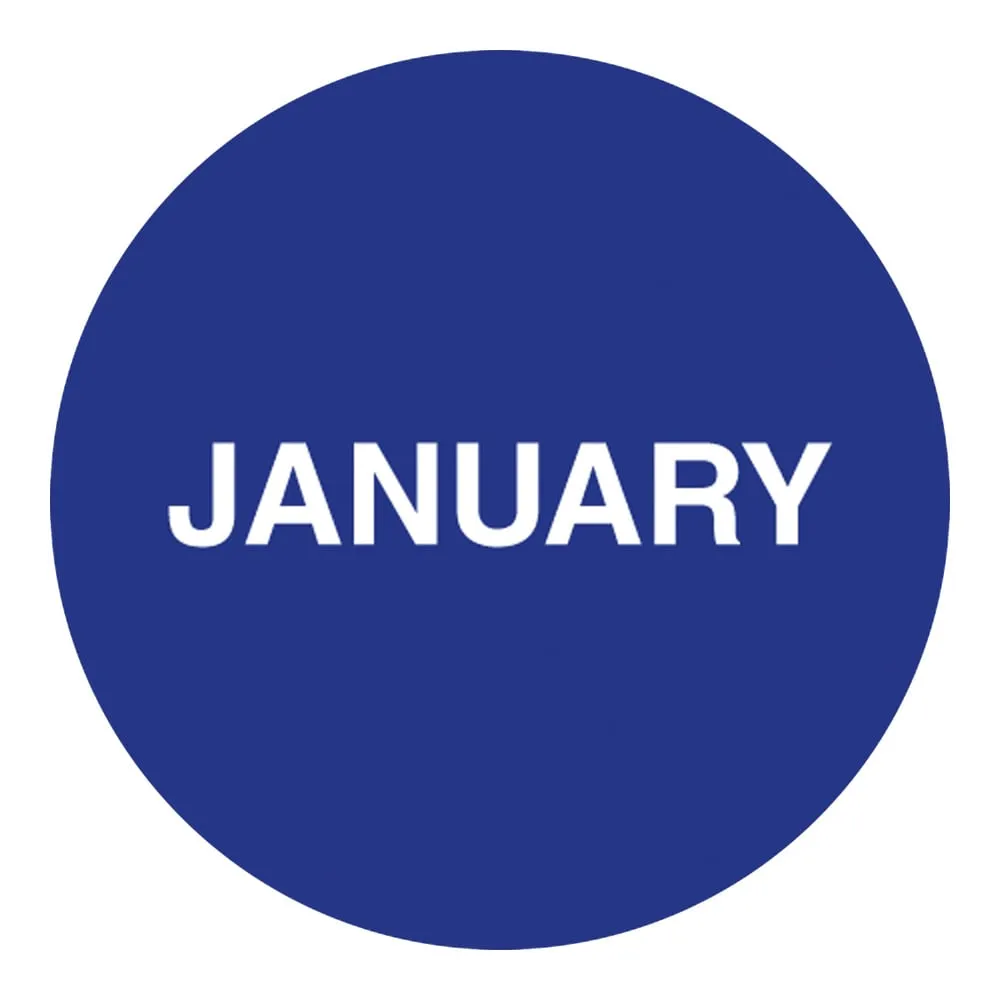 4-4749-01　［Discontinued］Monthly Label,  38 mm, English JAN, 500 sheets　LDT310JA