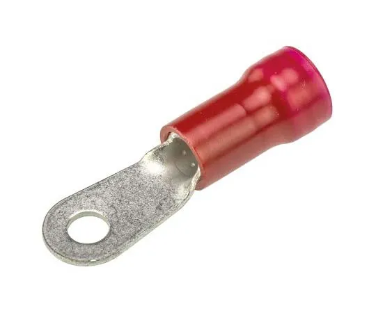 63-7756-05　TE Connectivity PLASTI-GRIP Series Insulated Crimp Ring Terminal, M5 Stud Size, 6.6mm² to 10.5mm² Wire Size, Red　52263-1