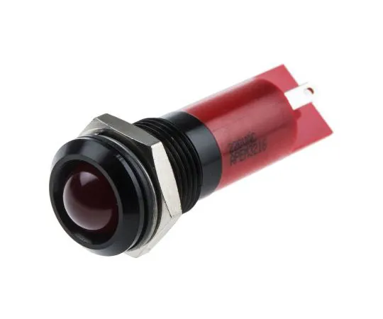 63-8041-90　RS PRO Red Indicator, 220 V ac, 14mm Mounting Hole Size, Faston, Solder Lug Termination, IP67　848-4617