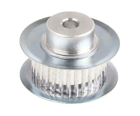 63-7967-89　Aluminium, Zinc Plated Steel Timing Belt Pulley, 6.35mm Belt Width x 2.032mm Pitch, 30 Tooth, Maximum Bore Dia. 4mm　778-4786