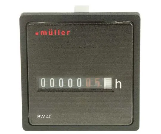 63-7775-94　Muller Hour Counter, 6 digits, Mechanical, Plug In, Screw, Solder Connection, 24 V ac　BW 40.28 24V 60 Hz