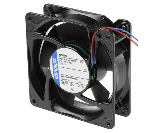 63-7959-88　ebm-papst 4100N Series Axial Fan, 119 x 119 x 38mm, 260m³/h, 12.4W, 24 V dc　4114NHH