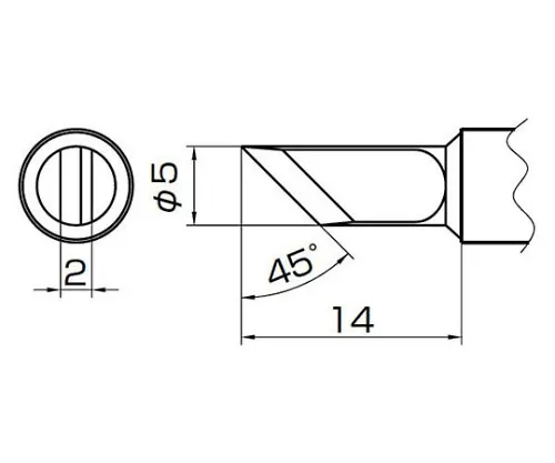 61-4928-71　［Discontinued］K Type TrowelTip 957　T14-K