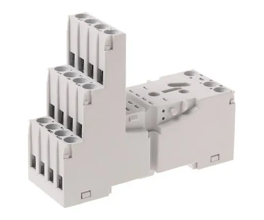 63-8006-76　Relpol Relay Socket, DIN Rail, Panel Mount for *** with R4N Series Relay　GZM4-gray