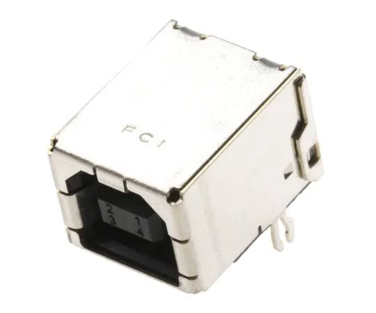 63-7958-51　Amphenol FCI 1 Port Right Angle Through Hole Mount Female Version 2.0 Type B USB Connector　61729-1011BLF