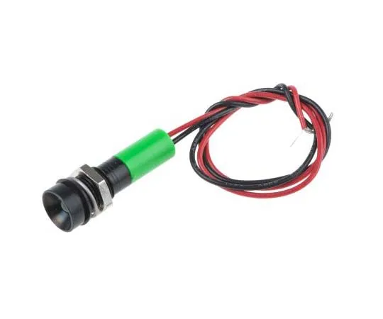 63-7761-58　RS PRO Green Indicator, 220 V ac, 8mm Mounting Hole Size, Lead Wires Termination, IP67　723-9652