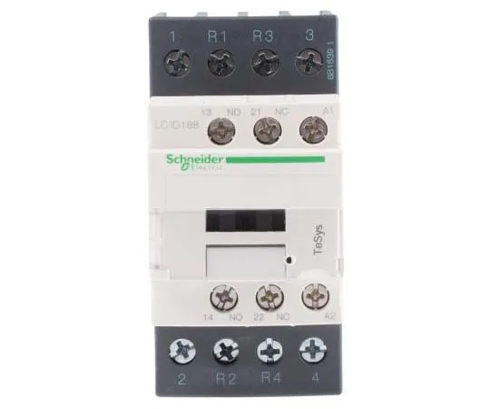 63-7791-46　Schneider Electric 4 Pole Contactor, 32 A, 230 V ac Coil, TeSys D, 2NO/2NC　LC1D188U7