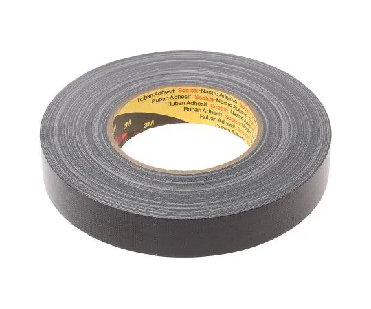 63-7980-16　3M Scotch 389 PE Coated Black Cloth Tape, 25mm x 50m, 0.26mm Thick　389 25mm x 50M black