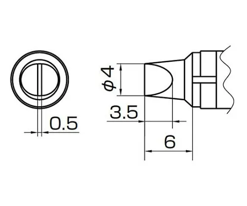 61-4928-16　［Discontinued］4D Type TrowelTip 938　T10-D4