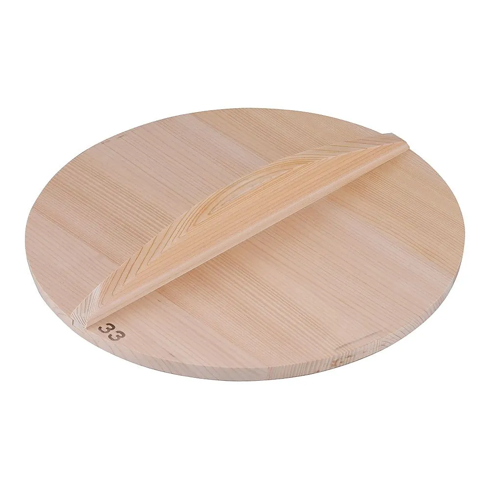 62-6342-20　Thick Sawara Wooden Cover (For Iron Gyoza Hot Pot 30 cm) for 33 cm