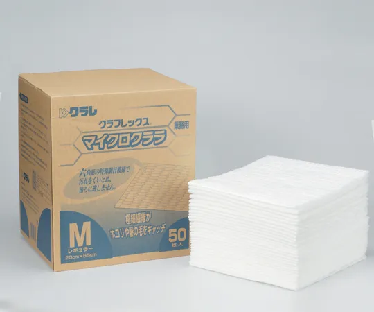 1-7762-01　［Discontinued］Micro Clara Wiper PP, PE Ultrafine Fiber Nonwoven Fabric 200 x 450mm 50 Pieces x 2 Boxes　S