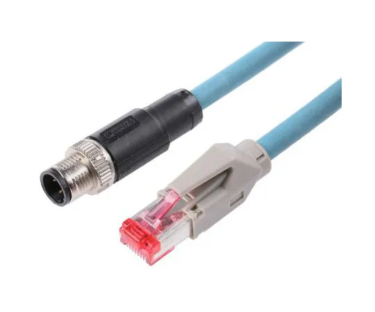 63-8002-84　Phoenix Contact, NBC-MSD/ 2.0-93E/R4AC SCO US Series, Straight M12 to Straight RJ45 Cable assembly, 4 Core 2m Cable　1406127