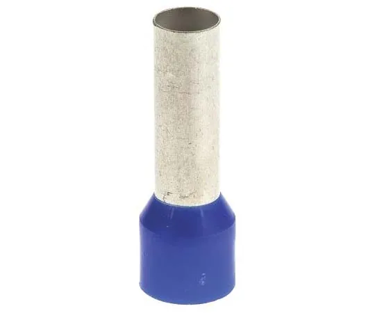 63-7769-78　TE Connectivity Insulated Crimp Bootlace Ferrule, 18mm Pin Length, 5.8mm Pin Diameter, 16mm² Wire Size, Blue　2-966067-7