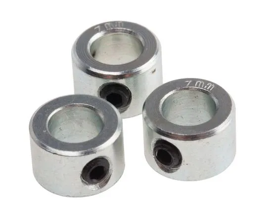 63-8030-35　RS PRO Collar One Piece Screw, Bore 7mm, OD 12mm, W 8mm, Steel　823-6948