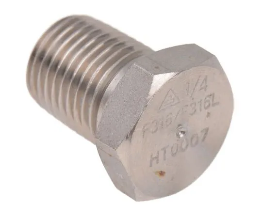 63-8031-48　RS PRO Stainless Steel Hexagon Straight Hexagon Plug 1/4in R(T) Male 0.67in　826-7021