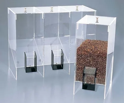 61-6716-22　［Discontinued］Acrylic Coffee Bean Dispenser No. 282 Triple　6383100