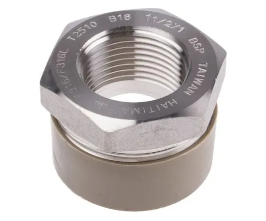63-8031-68　RS PRO Stainless Steel Hexagon Straight Bush 1-1/2in R(T) Male x 1in Rc(T) Female 1.14in　826-7096