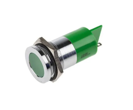 63-8036-57　RS PRO Green Indicator, 110 V dc, 22mm Mounting Hole Size, Solder Lug Termination, IP67　833-2908