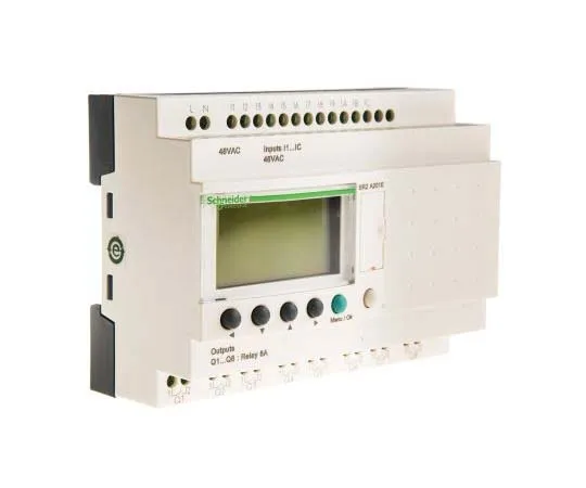63-7792-53　Schneider Electric Zelio Logic Module, 48 V ac Relay, 12 x Input, 8 x Output With Display　SR2A201E