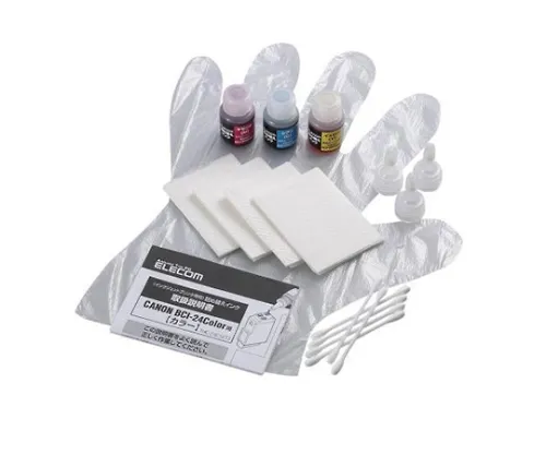 61-3639-74　［Discontinued］Refilling Ink Canon for BCI-24 Cyan, Magenta, Yellow 4 Times　THC-24CSET3